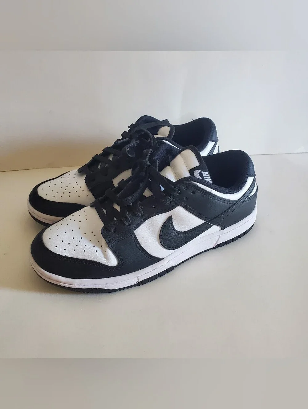 Nike Dunk Low Panda White Black Womens Sneakers  Size 8.5